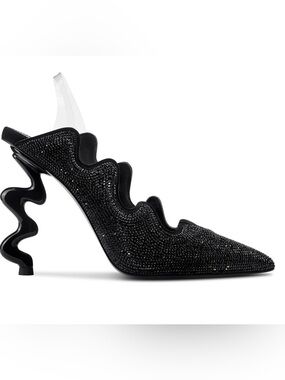 Jennifer Le HEAT EMBOSSED AUSTRIAN CRYSTAL SLINGBACK PUMP